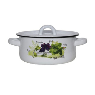 Кастрюля эмал  1,5л   01-1608/4М-Базилик Эмаль SELECT