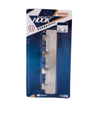 Планка металлическая с  4 крючками 
