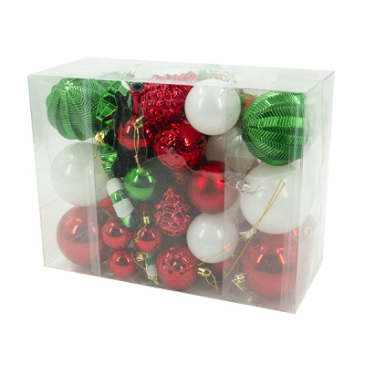 Шарики елочные + украшения елочные набор 66шт 