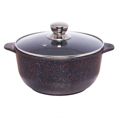 Кастрюля а/пр литая 4,0л стекл/кр САРФИР ТМ Традиция ТС5243