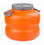 Канистра-бочка "Байкал" с навесными ручками 30л.(оранжево-серый)(то)