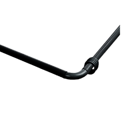 Карниз для ванной комнаты угловой 260см (черный)(хпп)