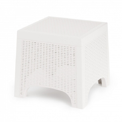 Стол "Ротанг Лайт" (435х435х395мм)(белый) (то)