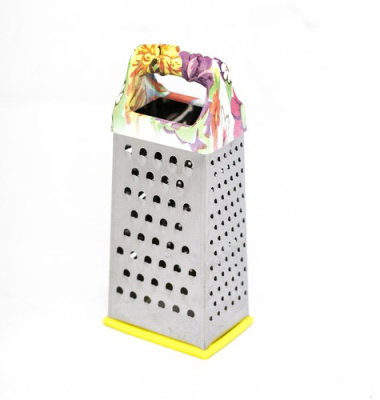 Терка четырехгранная с цветной ручкой 23см (96ШТ )