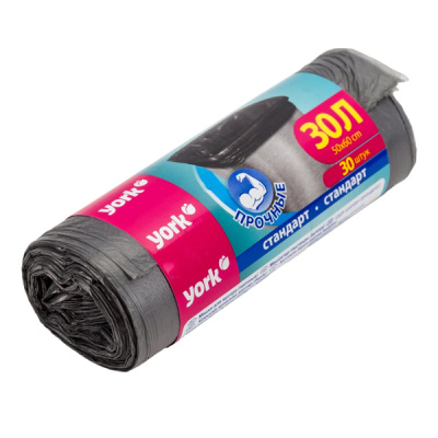 Мешки для мусора прочные YORK 30л (30шт.)