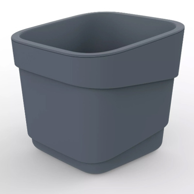 Горшок для цветов фактурный Hills 7л (d221, h207мм)(серый) (то)