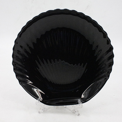 Тарелка обеденная d-23см РАКУШКА (дымчатое стекло)