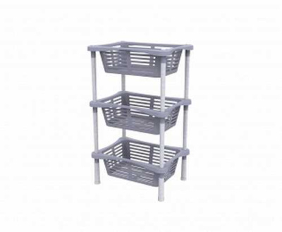 Этажерка с корзинками  Krita 3-х секц (сиреневый туман) (то)