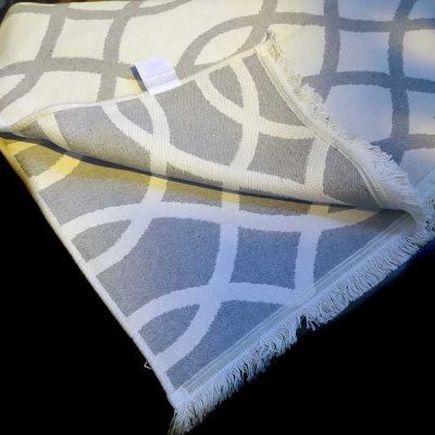 Коврик двухсторонний из хлопка 80х150 серый PAMUKLU DOUBLE ,Турция NK1-15