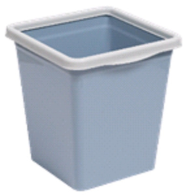 Ведро для мусора с фиксатором 8,5л квадратное (серо-синий/светло-серый)
