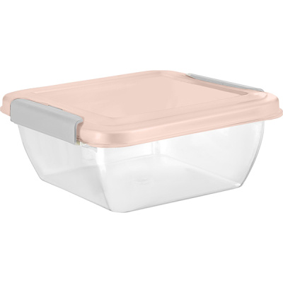 Контейнер для прод. HELSINKI 0,5л квадр. с защелками персиковая карамель