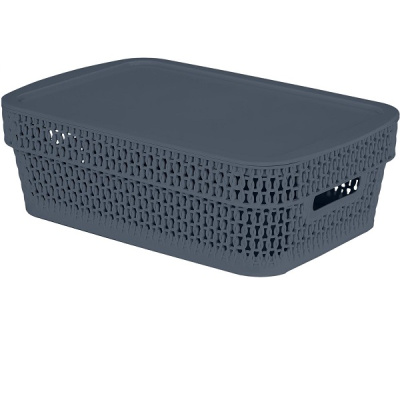 Корзина прямоугольная Ajur 3л (281х185х89мм) космический серый (то)