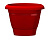 Горшок "Фестона", D22, с поддоном 3,3л красный (то)