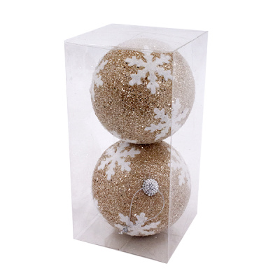 Шарики елочные 10см набор 2шт 