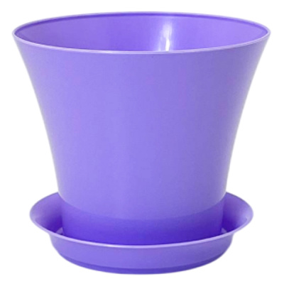 Горшок Сити 0,7л с поддоном Лавандовый