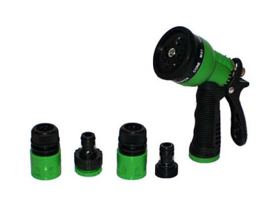 Распрыскиватель для шланга пистолетный 19см + допнасадки
