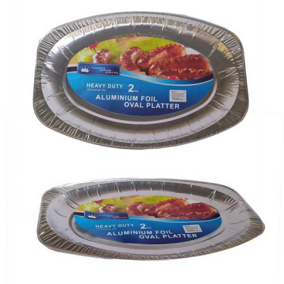 Форма для запекания из фольги овальная 43*28*3см (набор 2шт)