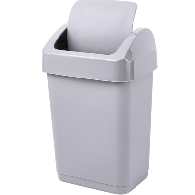 Контейнер для мусора 25л Step с крышкой-маятником серый (то)