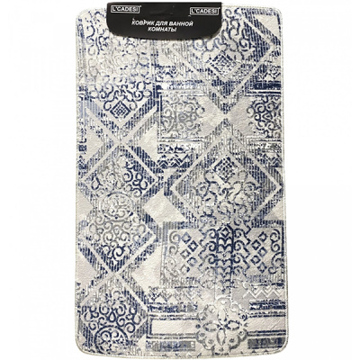 Коврик из полиэстера NOVA 50х80 арт 107 серо-синий Турция