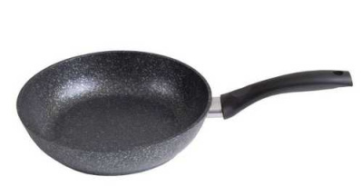 Сковорода 220/60мм Мраморная а/п темный мрамор (4) смт227а