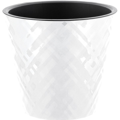 Горшок для цветов Manhattan D125мм, 1л c дренажной вставкой белоснеж.жасмин (то)