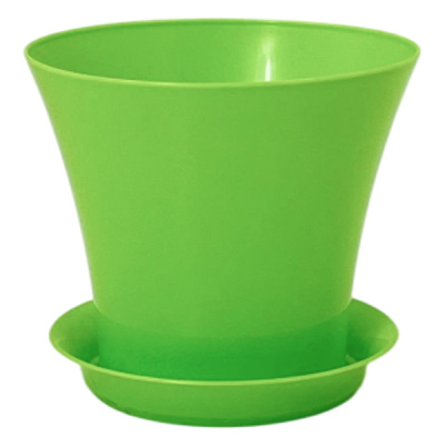 Горшок Сити 0,7л с поддоном Лайм