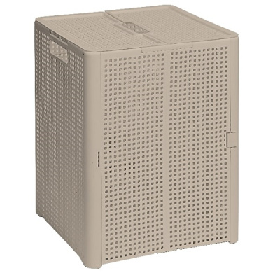 Корзина складная "Лофт" с крышкой 50л (латте) (то)