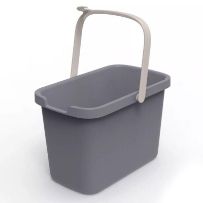 Ведро прямоугольное Smart 9,5л (серый) (то)