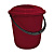 Ведро 7л Rock'n'Roll с крышкой бордо (то)