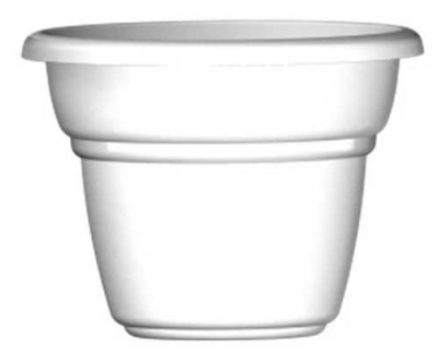 Горшок "Милано", D19, с поддоном 2л белый (то)