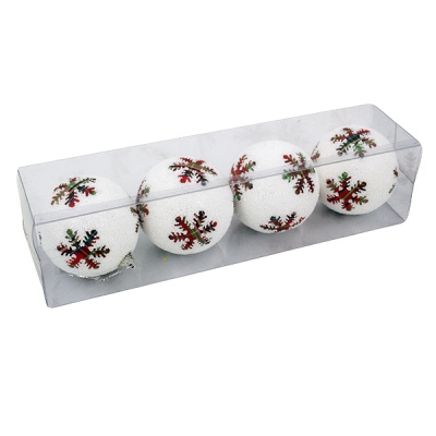 Шары елочные 8см, 4шт 