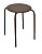 Табурет "Береста" с круглым сиденьем h45см (коричневый)(хпп) (то)