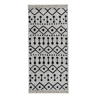 Коврик Kilim GOLD из хлопка 60х90 черный-серый, Турция