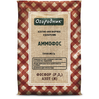 Удобрение сухое Огородник® тукосмесь аммофос минеральное гранулированное 0,7кг