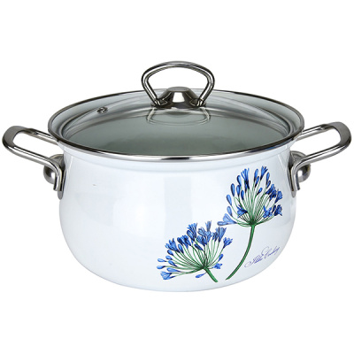 Кастрюля эмал  4,0л 01-RB1614CH/4-Укроп