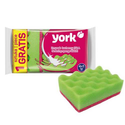 Губки  для посуды YORK ВОЛНА 5шт