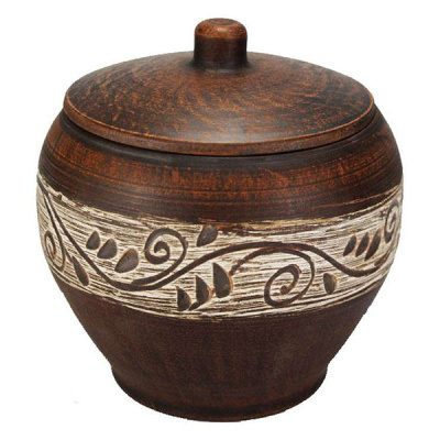 Горшок для жаркого (Орнамент) 0,55 л. ; 10х12х 12см