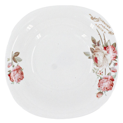 Тарелка глубокая 19*19*3см КВАДРИ (стеклокерамика)