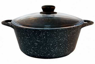 Кастрюля а/пр литая 3,0л стекл/кр Гранит ТМ Традиция ТГ5233