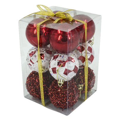 Шары елочные 6см, 12шт