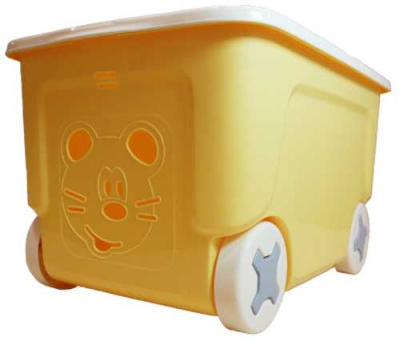 Ящик детский Lalababy Play with Me 50л на колесах персиковая карамель (то)