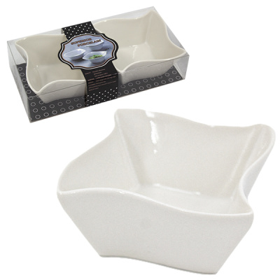 Соусница керамическая 10*10*4см,  набор 2шт 350мл