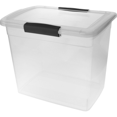 Ящик для хранения Vision 20л с защелками прозрачный кристалл (то)