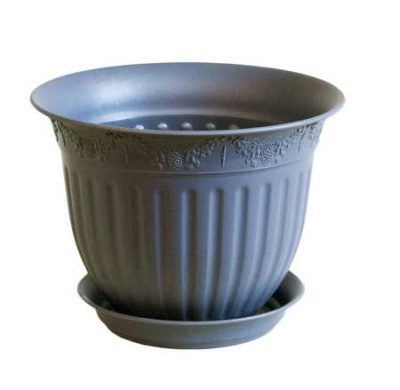 Горшок "Виноград", D29, с поддоном 6л антрацит