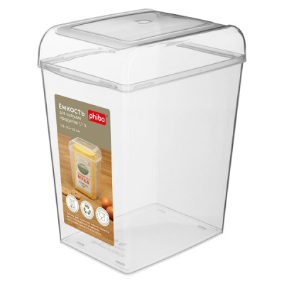 Емкость для сыпучих продуктов 1,7л (бесцветный) (то)