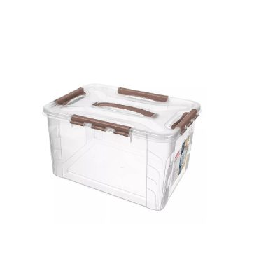 Ящик унив. "GRAND BOX" 390х290х245мм, 20л с замками и ручкой (коричневый) (то)