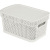 Корзина прямоугольная Ajur 5л (281х185х139мм) белое облако (то)