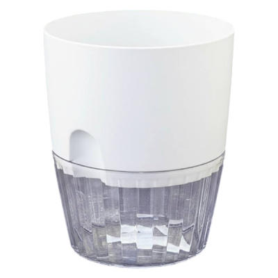 Горшок "Аквадуэт", D15,5, с поддоном 2,6л белый