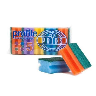Губка бытовая с чистящим слоем 5шт "Профиль-5" (40)