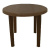 Стол круглый d 900 мм коричневый (то)